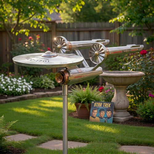 GalacticOrbit – Sternenschiff-Garten-Windrad-Dekoration