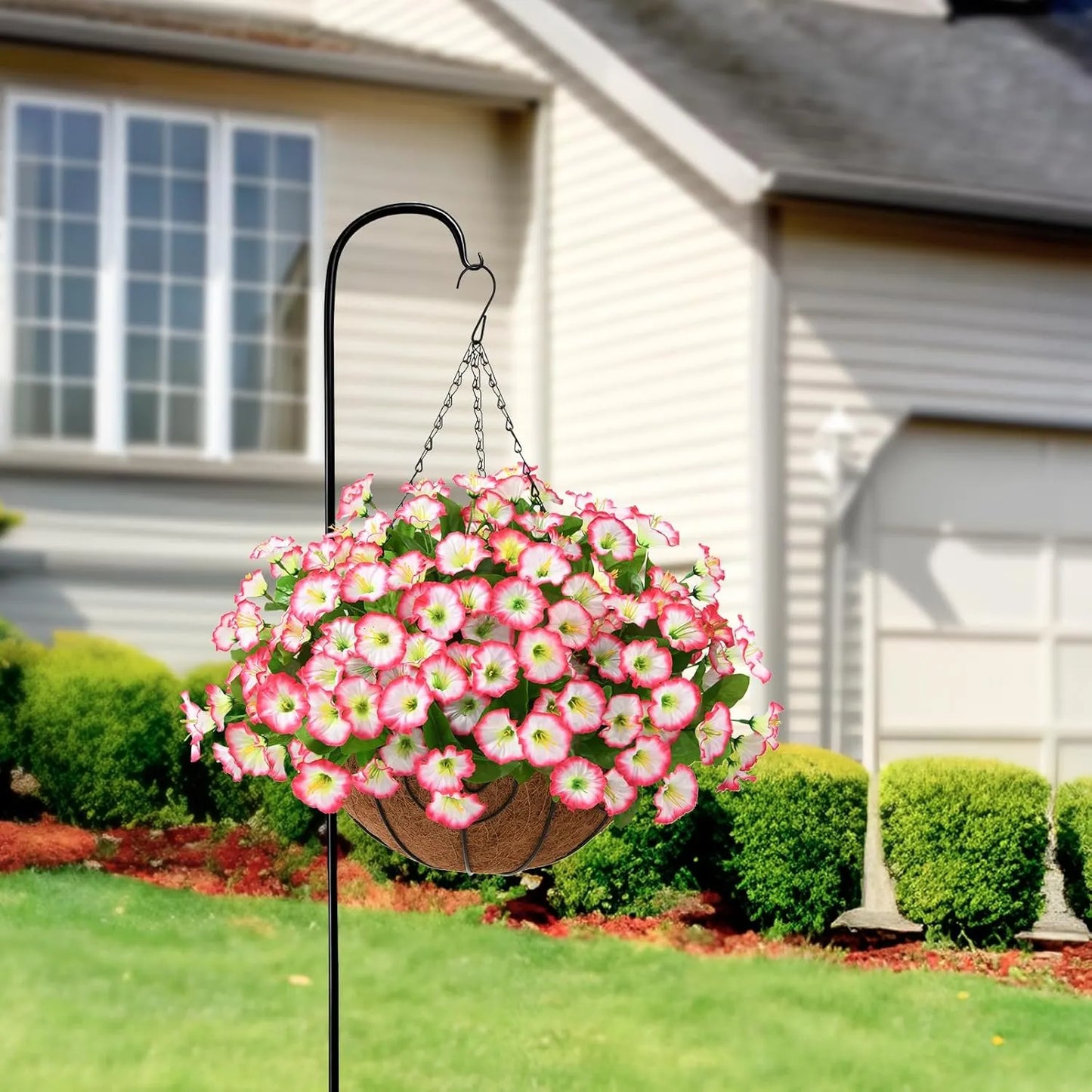 FloraVista – Lebendiger künstlicher Hängepflanzen-Blumenkorb