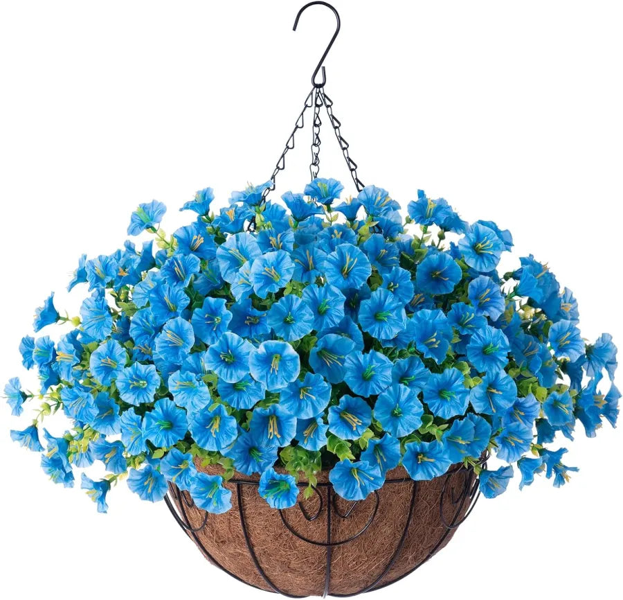 FloraVista – Lebendiger künstlicher Hängepflanzen-Blumenkorb