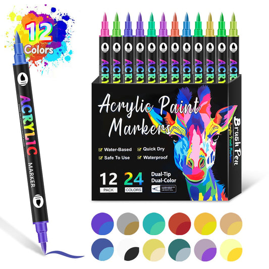 ColorCraft - Acrylmarker mit zwei Spitzen für präzises Zeichnen